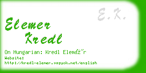 elemer kredl business card